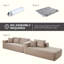 Canapé modulaire rembourré 2 pièces Natick-1814187211-1814187204