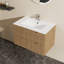 Ensemble de meuble-lavabo mural 30 po avec évier flottant, système de fermeture en douceur, 2 très grands tiroirs, noyer