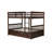 Full Over Full Bunk Bed with Trundle, Ladder and Guardrails-1546068684