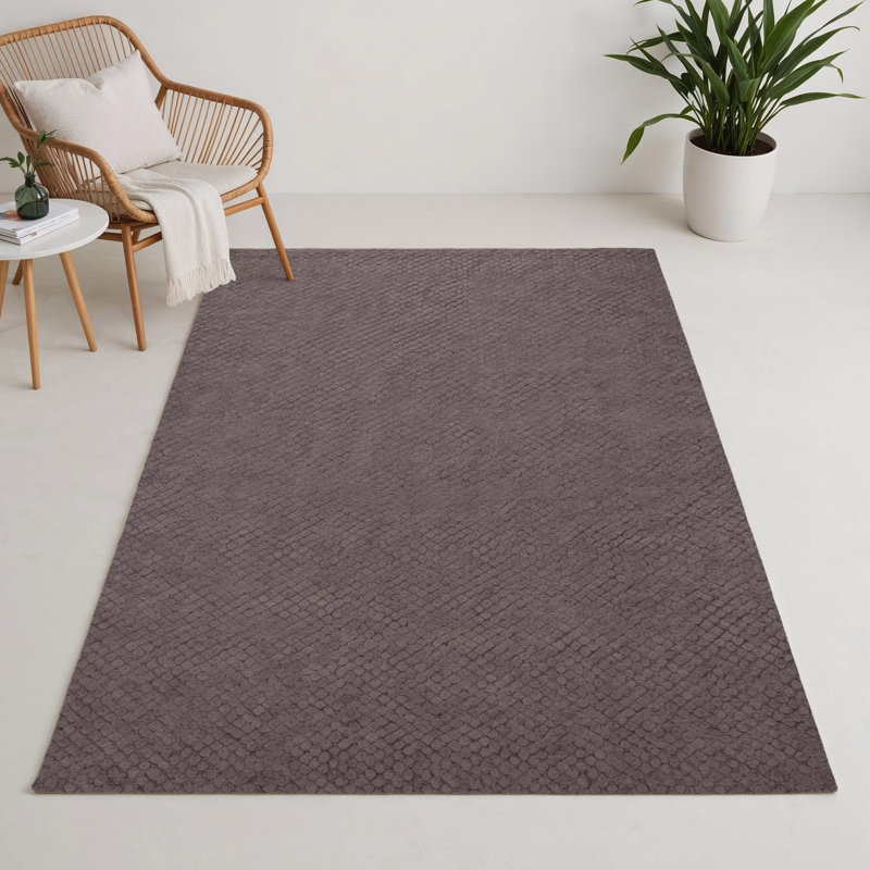 Trellis Gray Indoor and Outdoor Area Rug, Rectangle 5' x 7'