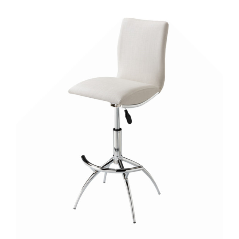 Chaise d'appoint Cheketa, Grain droit blanc