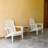 HDPE Folding Adirondack Chair With Dual Cup Holder - Composite Adirondack Chair With Wood Texture- White-1432210267