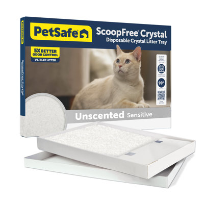 PetSafe ScoopFree Crystal Litter Box Tray Refill with Fragrance-Free Crystals, 1-Pack