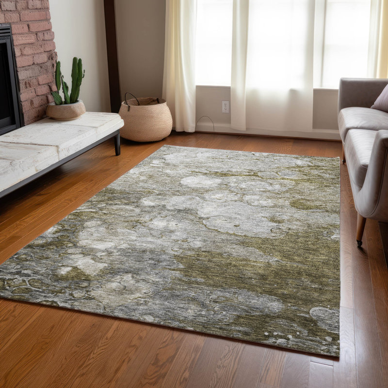 Rawa Washable Abstract Indoor / Outdoor Rug, Rectangle 5' x 7'6"