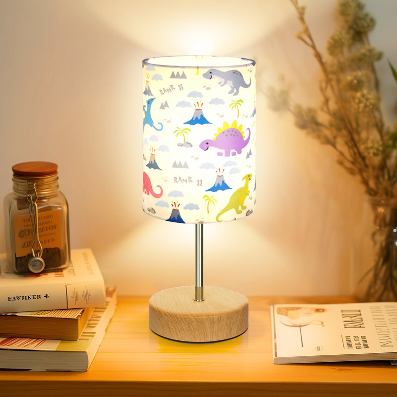 Bedside Table Lamp For Bedroom With Dinosaur Pattern