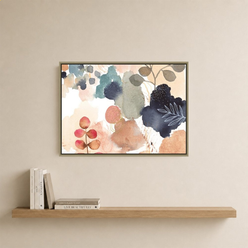 «Serene Nature IV» par Laura Horn - impression sur toile, H 24 po x l 34 po, Champagne