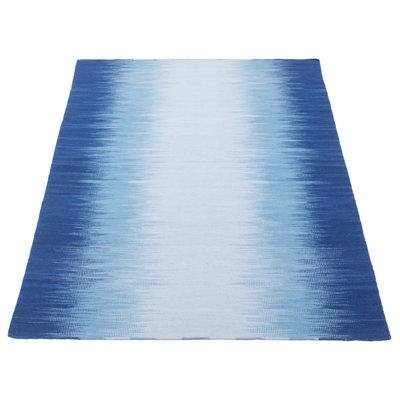 Tapis unique Kilim bleu 5 pi 2 po x 8 pi 1 po Ankara