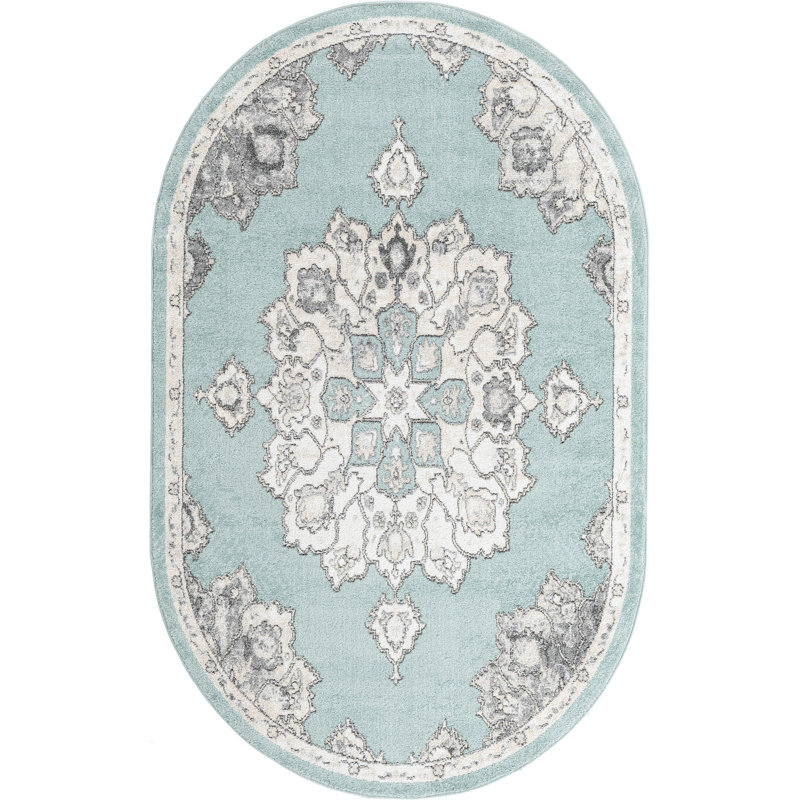 Troayurgh Oriental Indoor Rug, Oval 5' x 8'