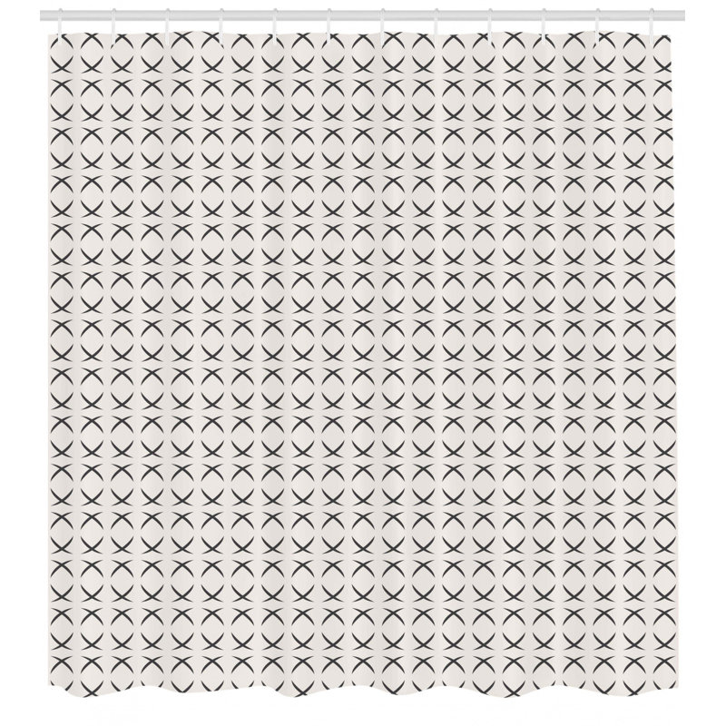 Ensemble de rideau de douche + crochets, H 70 po x l 69 po