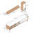 Modern TV Unit with Wall Shelf & Cabinet, Walnut & Anthracite, 70.9 x 13.8 x 17.7 inches | 100% Melamine Coated Particle Board, Multiple Shelves for Extra Storage | Stylish Scandinavian Design, Perfect for Living Rooms-327389483