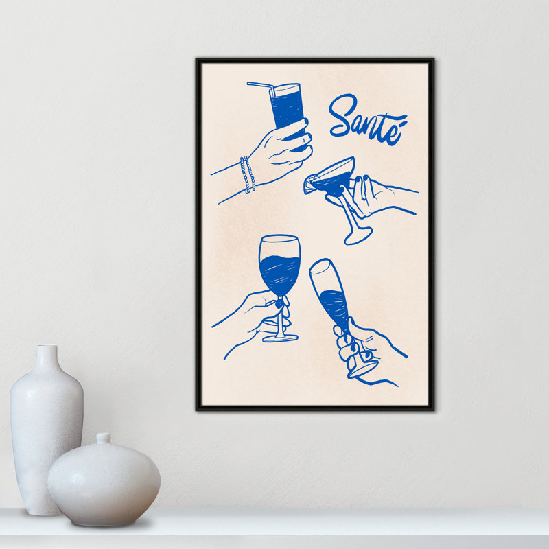 «Sante Print» par Kimberly Allen, L 25,5 po x H 37,5 po, Flottant espresso