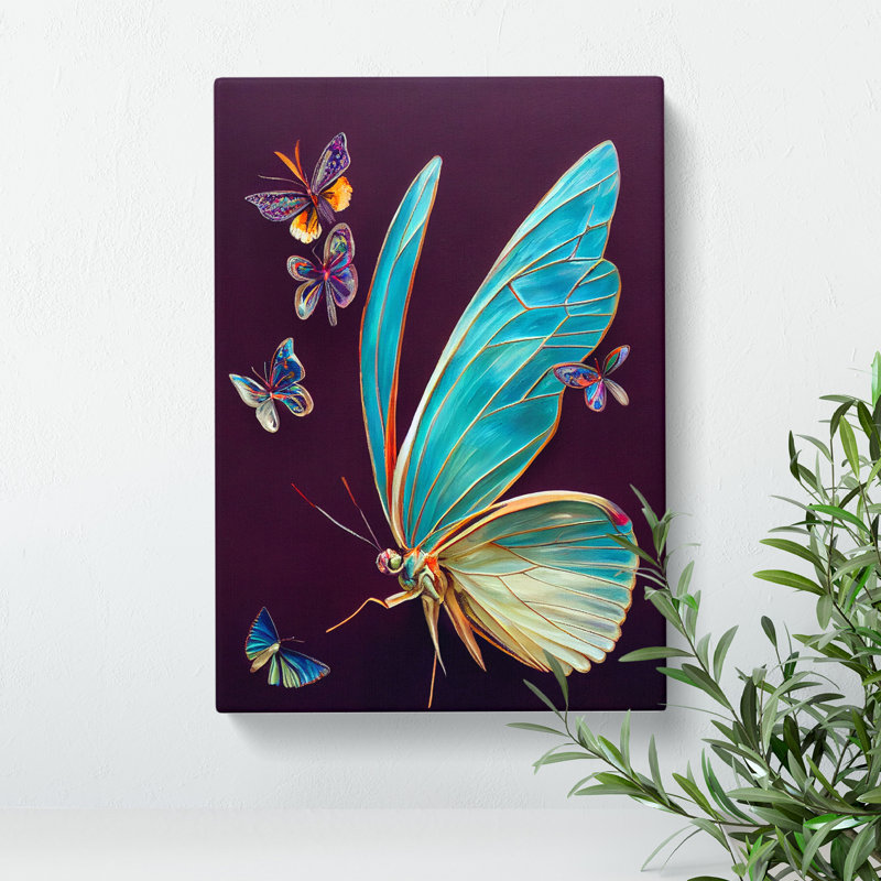 Collection Of Butterflies - Wrapped Canvas, 76cm H x 50cm W x 3cm D