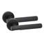  1 Set Knurled T-Bar Euro Lock Door Handle Set in Matt Black Finish with Thumbturn Key and Ball Bearing Hinges