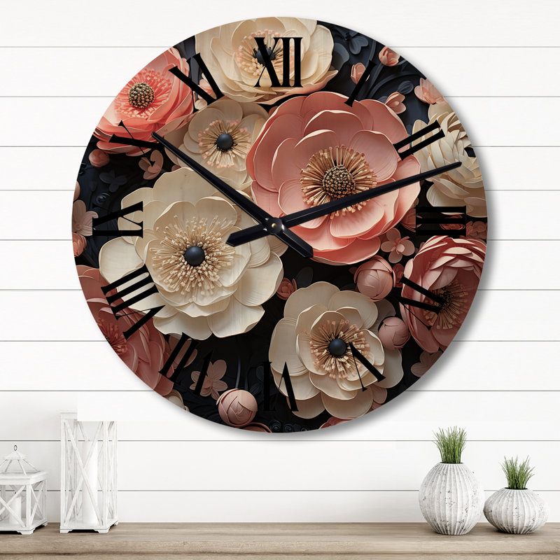Horloge murale en bois massif Mattisen, Grand