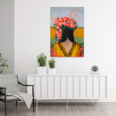 Contemporary Art Romantic Vintage Abstract Flower Landscape Art