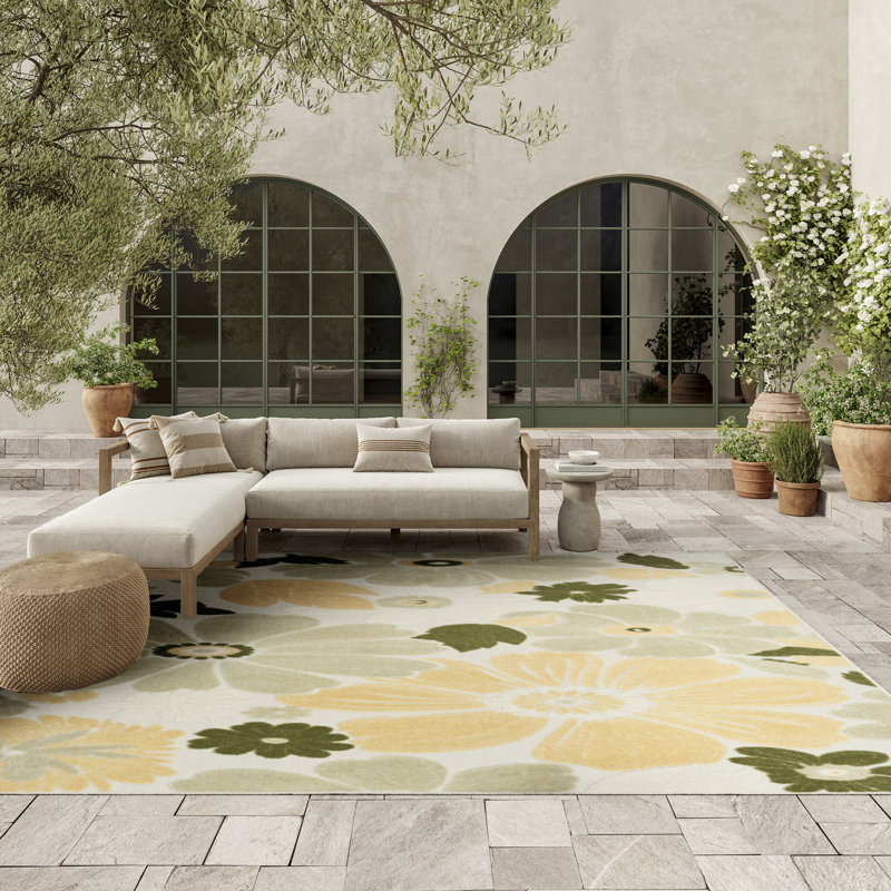 Tapis moderne ivoire Nourison Aloha, Rectangle 9 pi x 12 pi