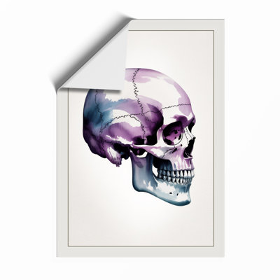 Watercolour Skull Modern - Print