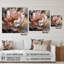 Marbre rose doré, pivoine II, art mural acrylique abstrait en marbre-913398250