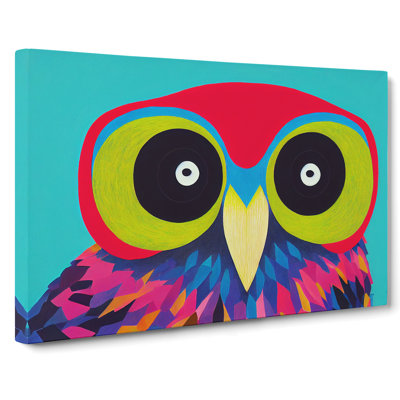 Bold Abstract Owl Vol.1 - Wrapped Canvas