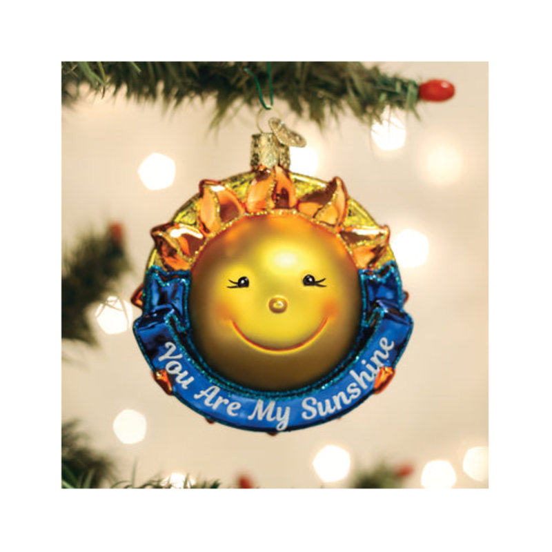 Old World Christmas Blown Glass Ornament for Christmas Tree, You Are My Sunshine