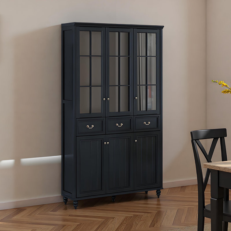 Classic black American style bookcase
