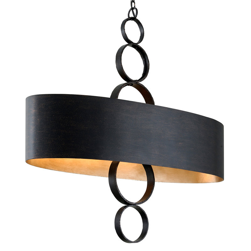6 - Light Kitchen Island Geometric Pendant, 49.25" H x 50" W x 20" D