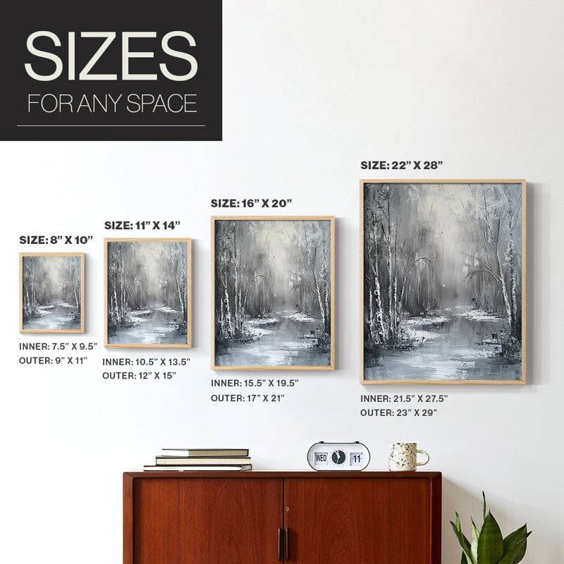 «LANDSCAPES Series Lxxxi», reproduction encadrée - bois massif, H 11 po x l 9 po