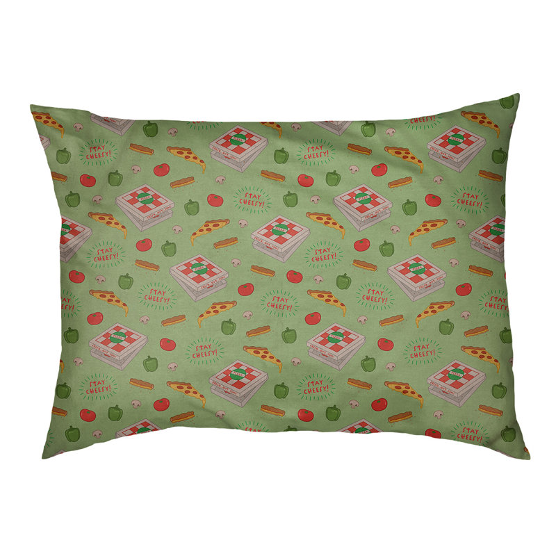 Coussin de conception de lit pour chat arc-en-ciel Campion, l 42,5 po x L 32,5 po, Vert foncé