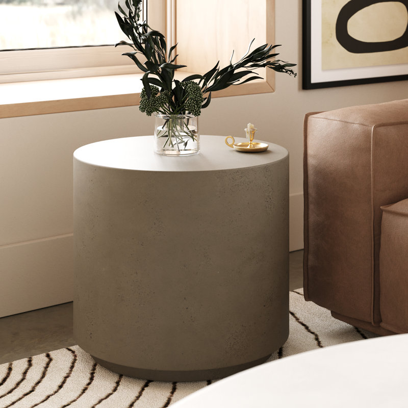 Dove Concrete End Table