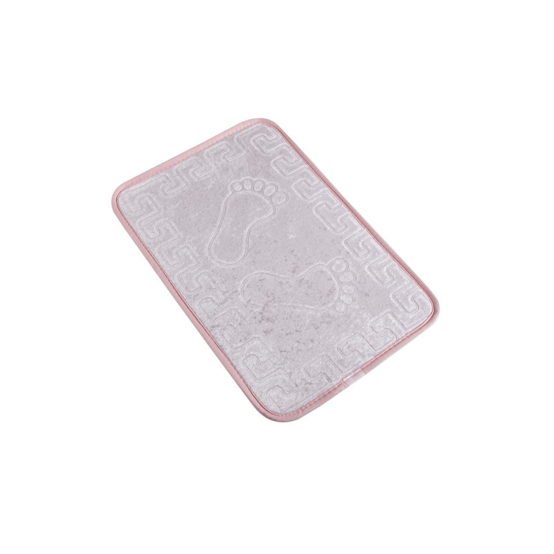 Antibacterial Bathmat, 100% Polyester, 15.7 x 23.6 inches | Non-Slip Underside for Safety | Machine Washable at 86°F | Soft Powder Color | Perfect for Bathroom, Shower, or Spa - Stylish & Functional Design