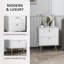 40cm W Manufactured Wood Bedside Table