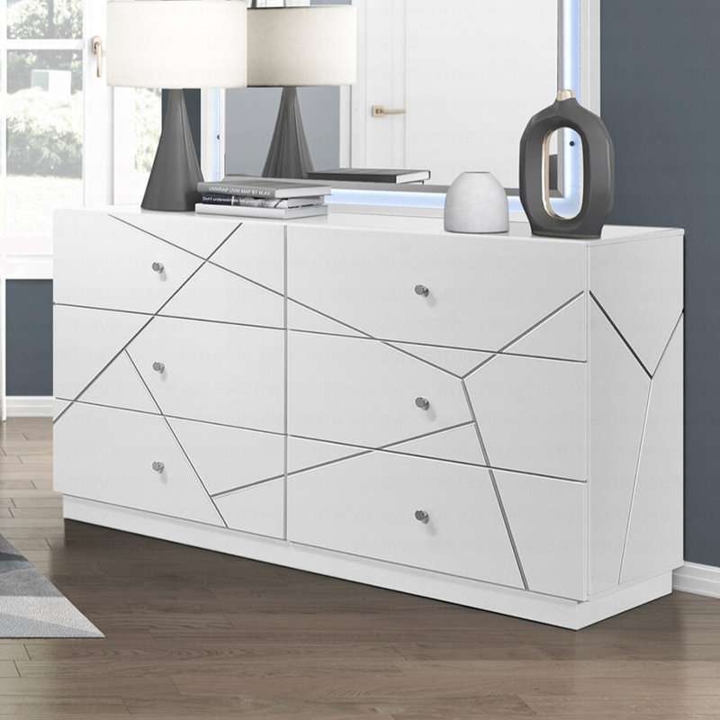 Commode 6 tiroirs Glamour