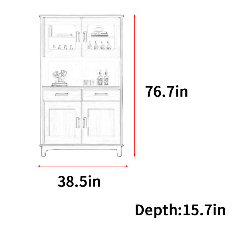Light Luxury Retro Minimalist Storage Rack