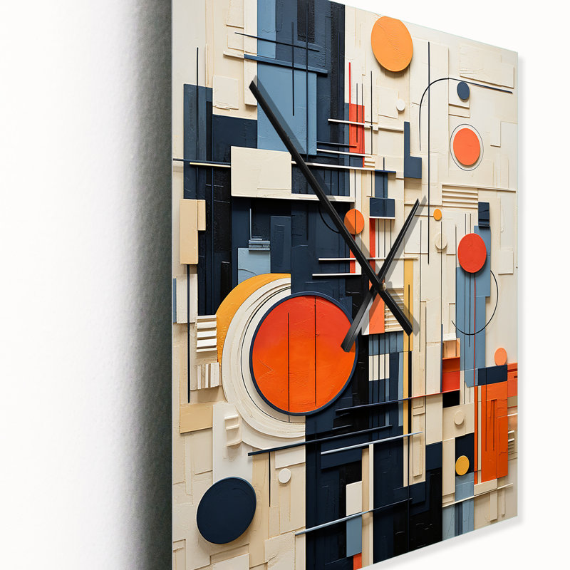 Horloge murale moderne Constructivism, H 32 po x l 16 po x P 1 po