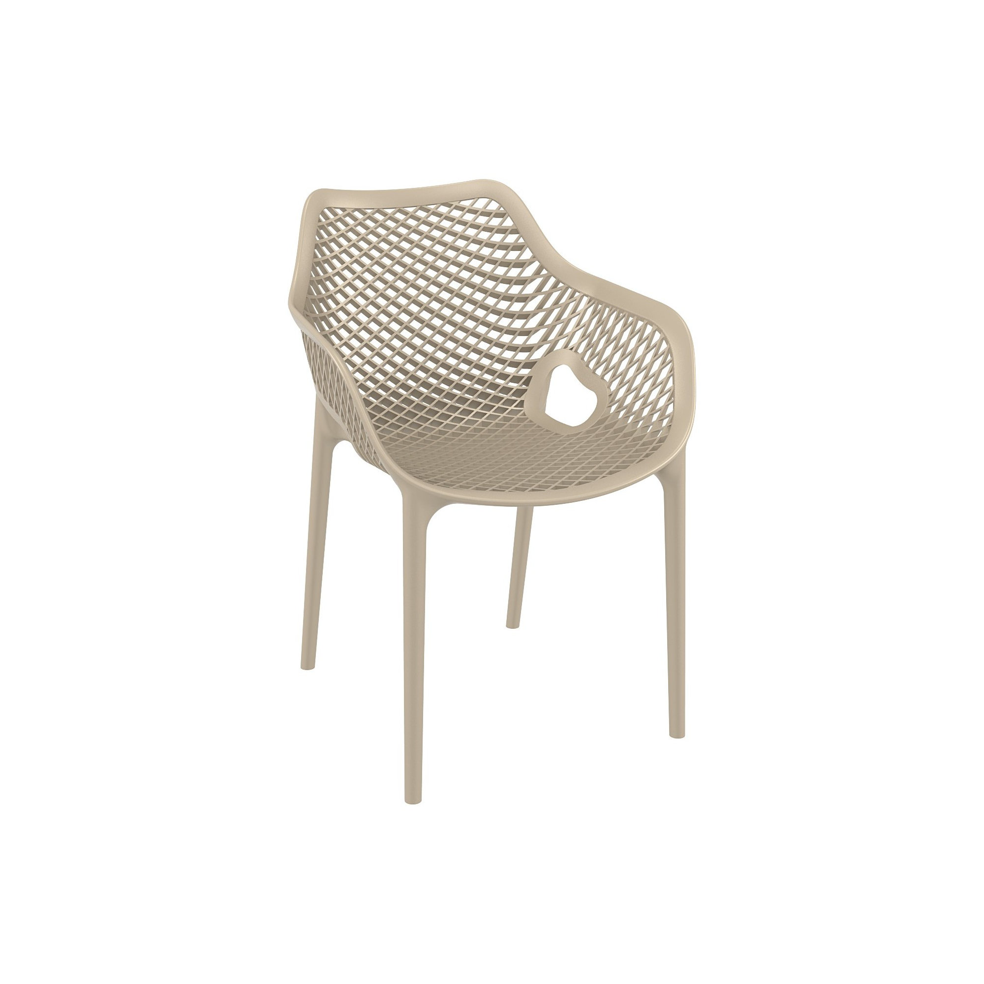 Farrah 2 Person Armchair Seating Set, Taupe