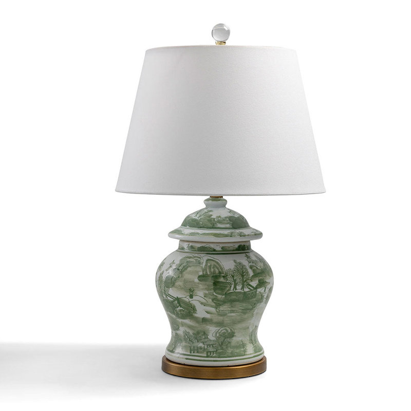 Green Willow Accent Lamp, 20" H x 12.5" W x 12.5" D, In-Line, 60