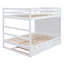 Lit superposé double au-dessus de double avec lit gigogne simple et escalier-387697133
