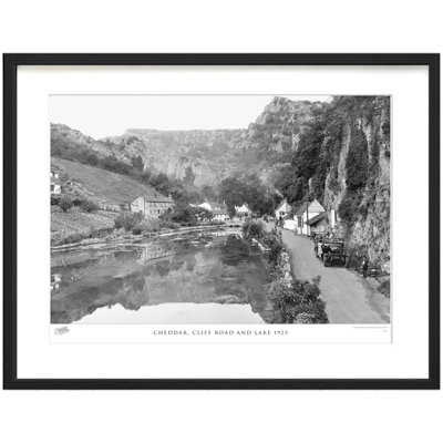 Cheddar, Cliff Road And Lake 1925 - Single Picture Frame Print