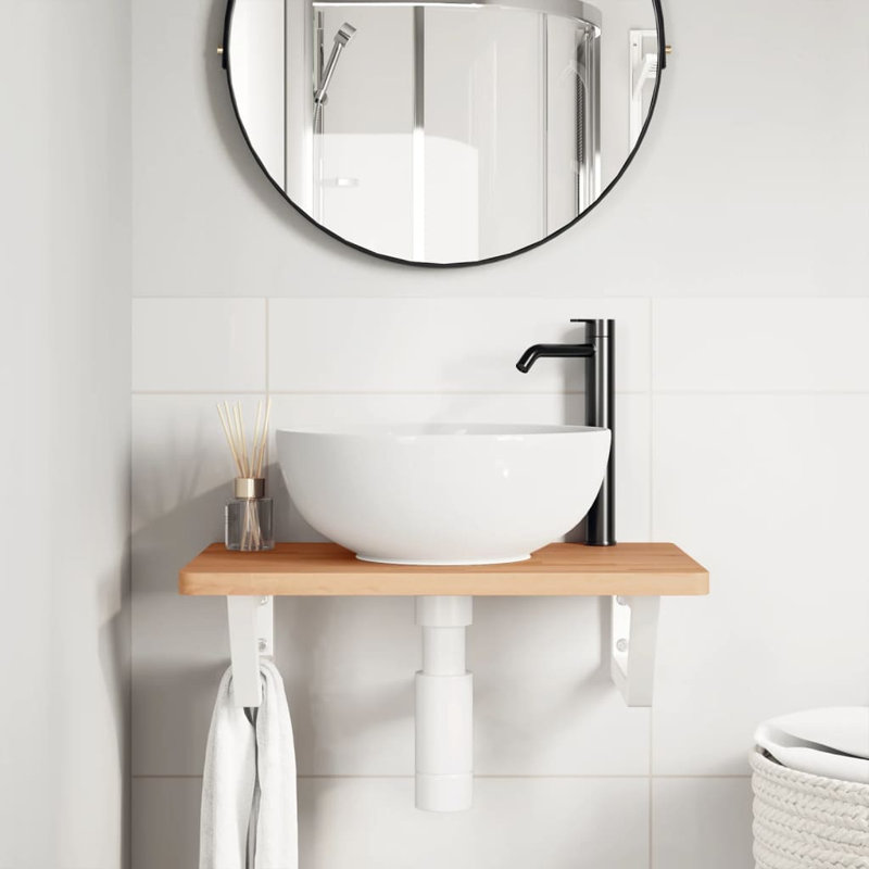 60cm Bathroom Vanity Top, White
