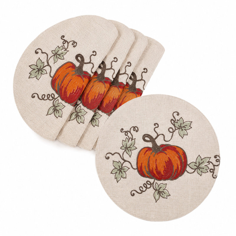 Truluck Embroidered Round Placemat