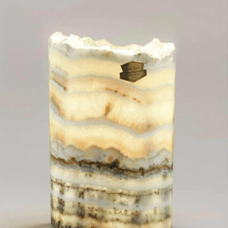 Lampe onyx à seuil écarlate
