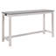 Ensemble de table de bar 4 pièces blanc et gris avec prise de courant et 3 tabourets rembourrés, table de canapé derrière le canapé pour le salon et la salle à manger