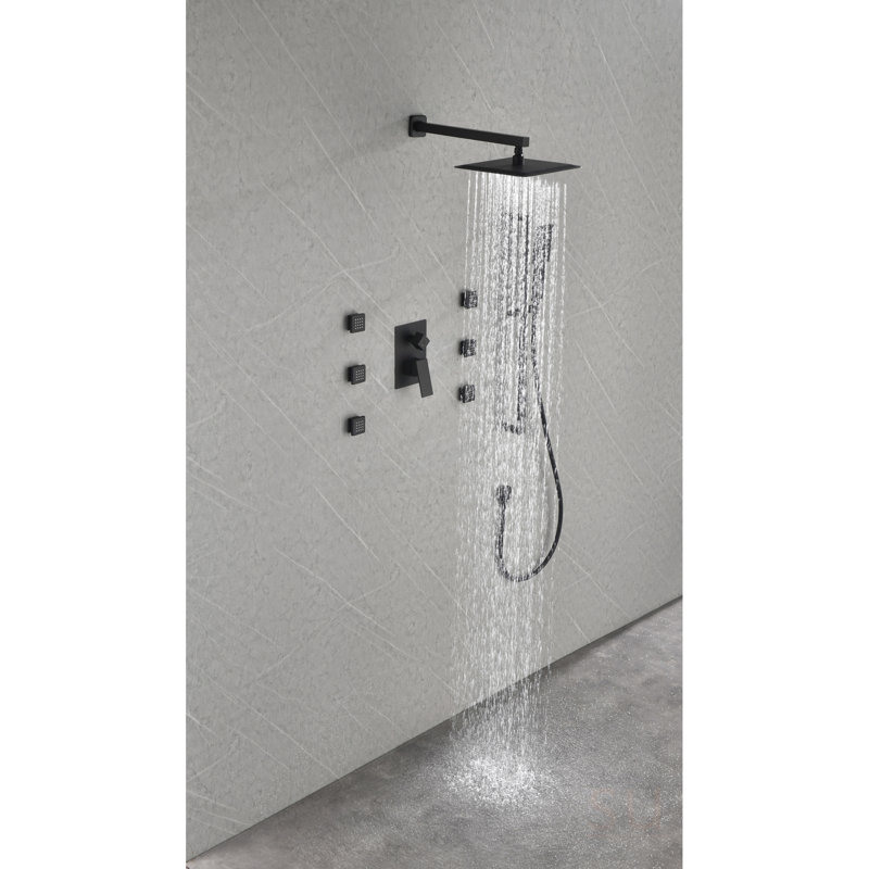 Système de douche mural avec 6 jets de corps et douche à main