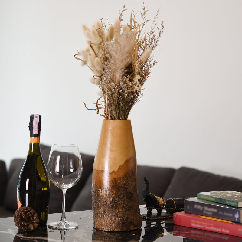 Aleshia Handmade Wood Table Vase