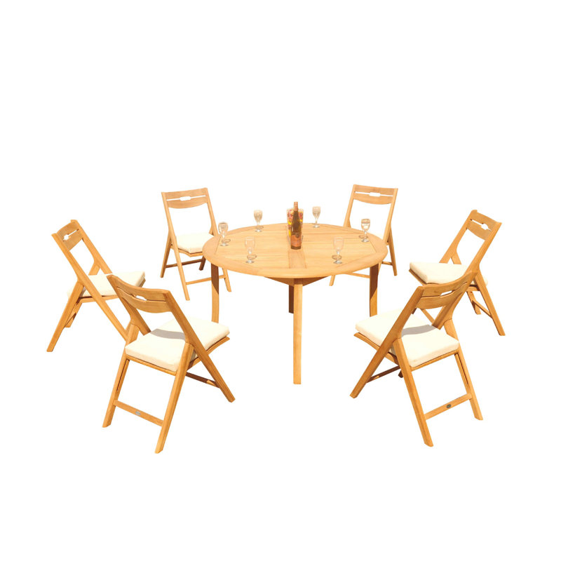 Ensemble repas pour 5 personnes Emmetsburg, 6, 75" x 52" x 31.5"
