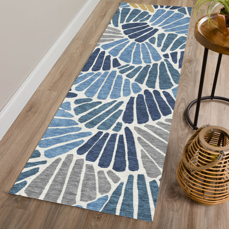 Machine Washable Indoor/Outdoor Chantille ACN2384 Floral Rug, Runner 2'3" x 7'6"