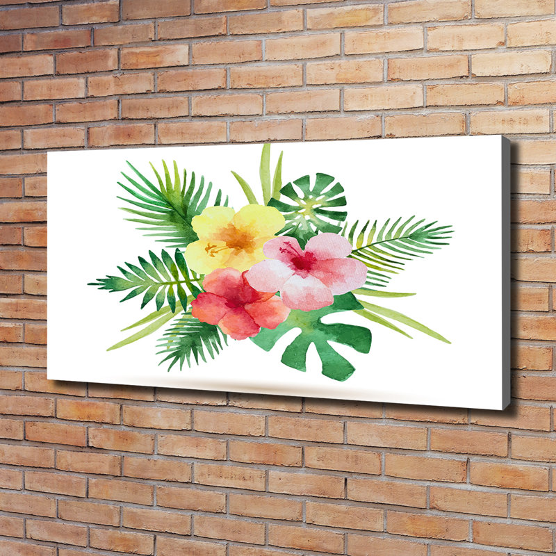 Hawaiian Flowers - Wrapped Canvas Print