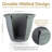 Anjelica Polyresin Large Round Outdoor Planter - 24" - Gray-1092639344-1092639356