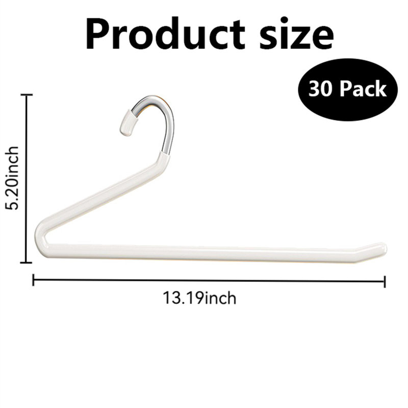 Cintres de garde-robe - Cintres pour pantalons peu encombrants - Cintres antidérapants en acier inoxydable, 30