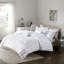 Chic look - imprimé géométrique argenté blanc sur blanc, 2 taies décoratives, coussins décoratifs, drap et housse imprimés lavables à la machine - blanc, pratique-120469601